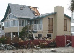 Our destroyed home on Pensacola Beach after Hurricane Ivan came roaring through.