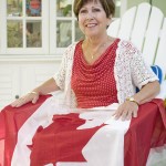 Joan O'Malley I took this photo of Joan O'Maley with the Canadian Flag while doing a cover shoot for Snowbirds Magazine, March Edition.