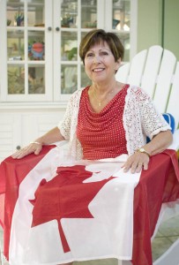 I took this photo of Joan O'Maley with the Canadian Flag while doing a cover shoot for Snowbirds Magazine, March Edition.