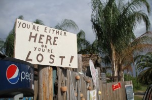 The sign says it all outside the Nav-A-Gator.