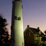 IMG_4181_1 The St. George lighthouse was relocated from the West End of the Island where it had collapsed from hurricanes in 2005. The locals gathered all of the bricks, and using the original plans rebuilt the lighthouse where it now stands in the center of the island activity.