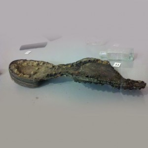 This is an ancient lost sole on display at the Cincinnati Museum of Natural History. This is most likely the oldest shoe in my collection.