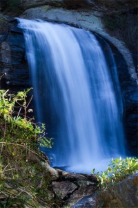 Looking Glass Falls just outside Brevard, N.C. in the Pisgah State Forest
